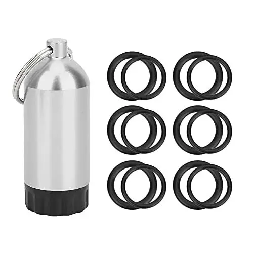 Produktbild: Tauchausrüstung, Gummi-O-Ringe O-Ring mit 12 Stück Naturkautschuk und Aluminiumlegierung für Tauchflaschenflaschen (SILVER)