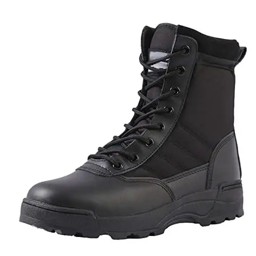 Produktbild: Taucheranzug Herren Männer Stiefel Bequeme Mode Atmungsaktive Schnürung Einfarbig Outdoor Winter Schuhe Herren Skateboard (Black, 39)