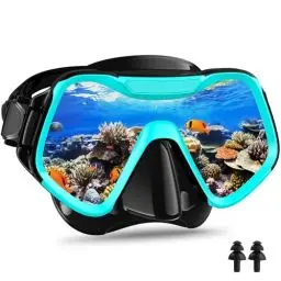 Produktbild: Arlierss Taucherbrille Erwachsene, Schnorchelmaske für Herren Damen, Tauchermaske mit Nasenabdeckung 180°Panorama HD Gehärtetes Glas Anti Nebel Anti-Leck Schwimmmaske für Schnorcheln Schwimmen