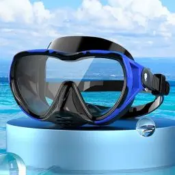 Produktbild: Taucherbrille Erwachsene Taucherbrille Schnorchelmaske 180°Panorama Weitsicht Tauchermaske Auslaufsicher Anti-Leck Schwimmbrille zum Tauchen, Fortgeschrittene Silikon Schürze Taucherbrille