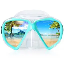 Produktbild: Taucherbrille für Erwachsene mit Anti-Nebel Schnorchelmaske, Schwimmmaske gehärtetem Glas und Nasenabdeckung zum Schnorcheln und Schwimmen (G Aqua)