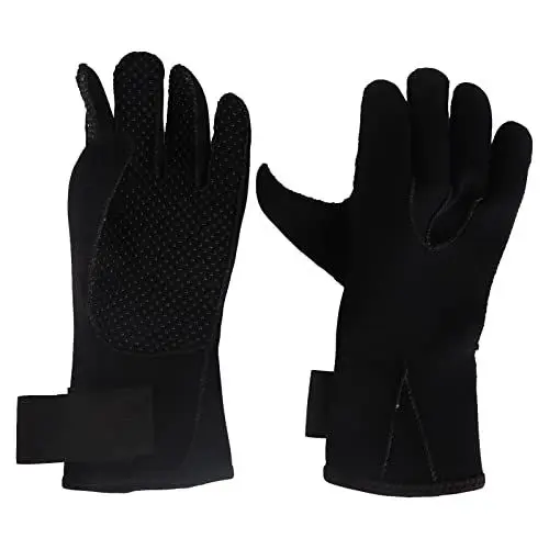 Produktbild: Weikeya Tauchhandschuhe, Neopren-Tauchhandschuhe, Hohe Elastizität, rutschfest, mit Klettverschluss Zum Surfen (M für Größe 11 12 13)