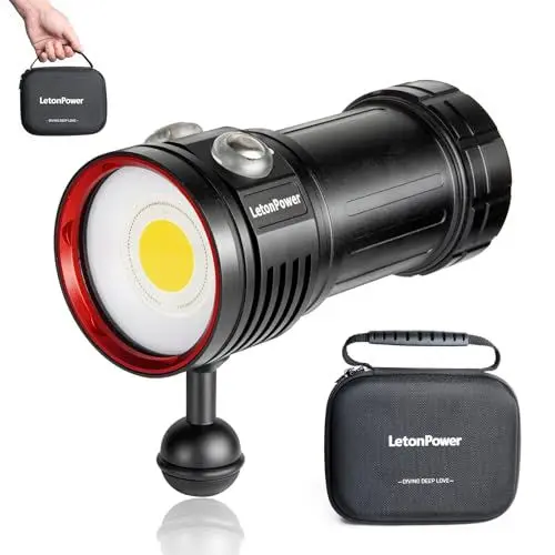 Produktbild: Letonpower Tauchen Taschenlampe 18000 Lumen Tauchen Taschenlampe 100m Wasserdichte Tauchlampe Unterwasser Video Taschenlampe Outdoor Tauchen Lampe