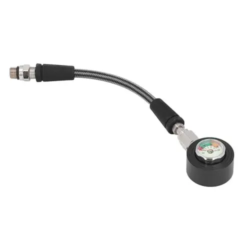 Produktbild: Tauch-Manometer Zum Tauchen, Leuchtendes Tauch-Manometer mit Hochdruckschlauch für BCD-Regler, Unterwasser-Tauchausrüstung (15cm)