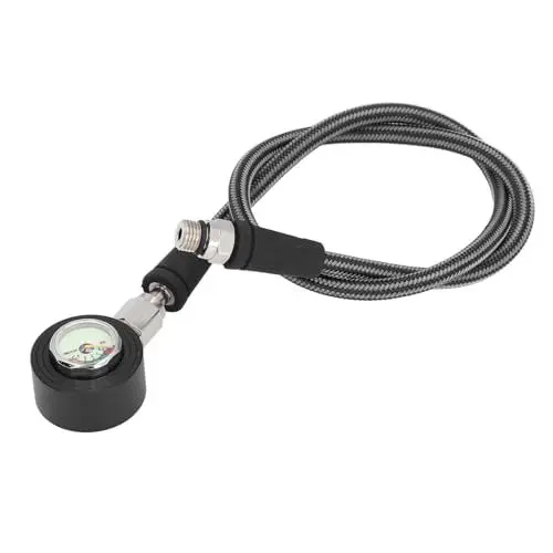 Produktbild: Tauchmanometer, Professionelles Leuchtendes Tauchtauch-Nachtleucht-Manometer, mit Hochdruckschlauch, für Tarierjacket-Regler-Unterwassertauchen (65cm)
