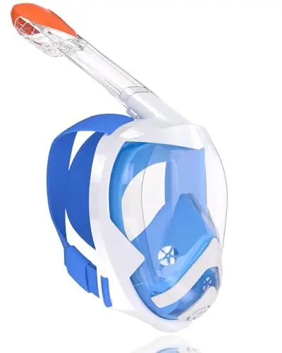 Produktbild: Flyboo Tauchmaske Schnorchelmaske Vollmaske,180-Grad-Sicht Tauchmasken mit Panorama-Vollgesichtsdesign,Sportkameras Kompatible Taucherbrille für Erwachsene Jugendliche