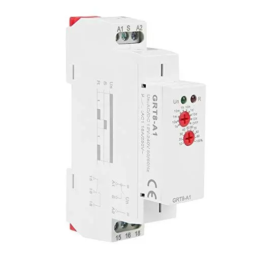 Produktbild: Tauchsieder-Timer GRT8 – A1 10×8×3 GRT8 – A1 Einschaltverzögerungszeitrelais, DIN-Schienentyp, Wechselstrom, Gleichstrom, 12 V ~ 240 V, Zeitverzögerungsrelais, 240 V,