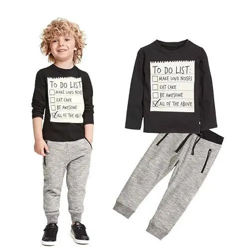Produktbild: Taufkleidung Junge 92 Kleinkind + 1Set Schöne lässige Schwarze Hosen Kinder graue Bluse Outfits & Set (A, 130)