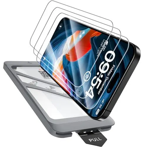Produktbild: TAURI 3 Stück für iPhone 16 Pro Panzerglas 6,3