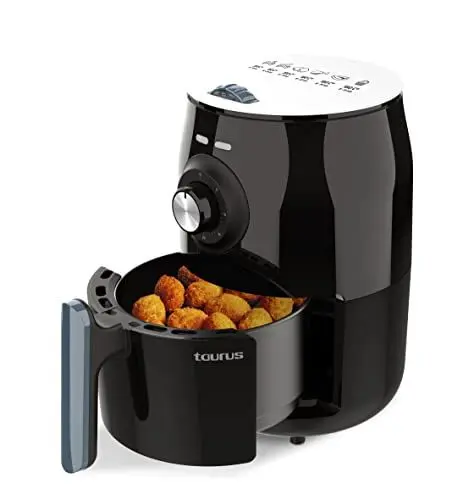 Produktbild: Taurus Respire Analogic Fritteuse ohne Öl, 1000 W, regulierbare Temperatur bis 200 °C, Timer 30 min, 1,5 l, Schwarz