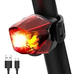 Produktbild: Tavaler Fahrrad Rücklicht USB-C Aufladbar Batterie Fahrradrücklichter LED Rücklicht Fahrrad Akku StVZO Zugelassen IPX4 Wasserdicht Fahrradlicht Hinten für Rennrad MTB
