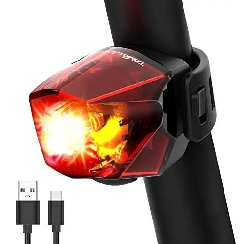 Produktbild: Tavaler Fahrrad Rücklicht USB-C Aufladbar Batterie Fahrradrücklichter LED Rücklicht Fahrrad Akku StVZO Zugelassen IPX4 Wasserdicht Fahrradlicht Hinten für Rennrad MTB