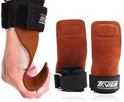 Produktbild: TAVIEW Premium Gewichtheben Handgelenkhaken Riemen für maximale Griffunterstützung für Deadlift Handschuhe und Grip Pads Alternative im Fitnessstudio Krafttraining wie Pull Up Deadlift Schultern