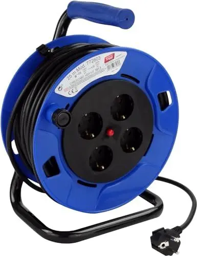 Produktbild: Tayg 772603 ausziehbar Elektro, blau und schwarz, 25 m