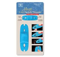Produktbild: Taylor Seville Originals - Taylor Seville Originals Magisc 2-in-1 Blau Nadel Einfädler Werkzeug mit Faden Cutter für Nähen und Stickerei Projekte - 1 Stück