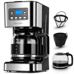 Produktbild: Taylor Swoden Darcy - 950W Kaffeemaschine mit Timer ,1.5L Filterkaffeemaschine 12 Tassen, Abschaltautomatik, Tropf-Stopp, Wiederverwendbarem Filter und Heizplatte, BPA-frei, Schwarz