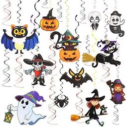 Produktbild: TAZEMAT 24 Stück Hängende Wirbel Dekoration Spiral Girlanden Halloween dekorative Karikatur Wirbel Deko Party Verzierung Hänge Ornament Festliche Party Zubehör