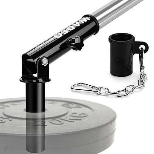 Produktbild: T-Bar Row Plate Pfosteneinsatz und T-Bar Row Plattform Landmine Ösen-Befestigung für 5,1 cm olympische Stange mit Kette für Gebogene Übung - für vorgebeugtes Rudern (T-Bar-Rudern/T-Bar Row)