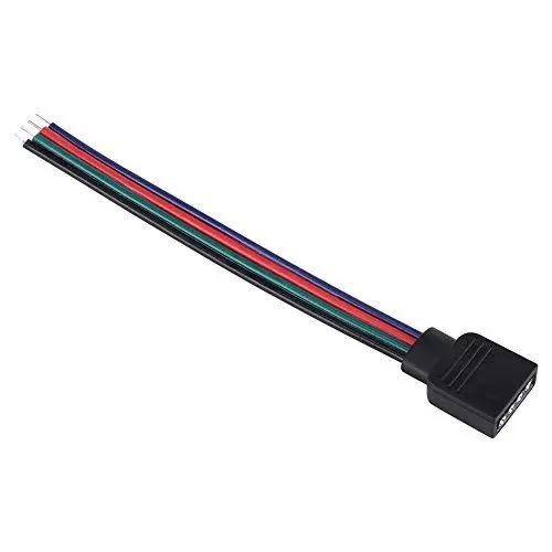 Produktbild: Tbest 20 Stück 4-poliger Kabelkontordraht für 5050/3528/4 RGB-LED-Leuchten, 10 Cm Länge, Weiblicher Kontor (Sammelschiene)