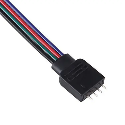 Produktbild: Tbest 20 Stück 4-poliger Kabelkontordraht für 5050/3528/4 RGB-LED-Leuchten, 10 cm Länge, Weiblicher Kontor (öffentliche Leitung)