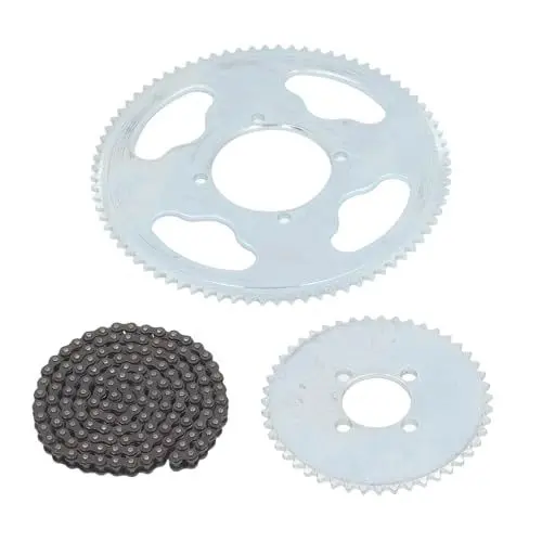 Produktbild: Tbest 25H 47T 80T Motorrad Kettenrad Kettensatz Hohe Härte Ersatz für Dirt Bike ATV Quad Mini Motorrad 146 Glieder