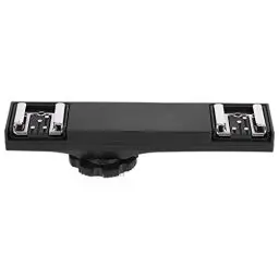 Produktbild: Tbest Blitzschuh Schiene, Blitzschuh Schiene,Dual Hot Shoe Splitter,Dual Blitzschuh Splitter Halterung,Ultraleichte Kamera Doppel Blitzschuh Verlängerungsstange Für SLR Kamera Camcorder(Für Nikon)