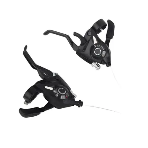 Produktbild: Tbest Fahrradbremsschalthebel, 24-Gang-Mountainbike-Schalthebelsatz aus Aluminiumlegierung, Fahrradschalthebel Mountainbike Links Rechts Schwarz