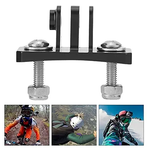 Produktbild: Helmet Front Mount, Helmhalterung, Paintball-Masken-Halterung, Anderes Zubehör für Action-Kameras, Fallschirmspringer-Helmhalterung mit Fester Halterung für 7 6 5 4 Action-Kameras (Schwarz)