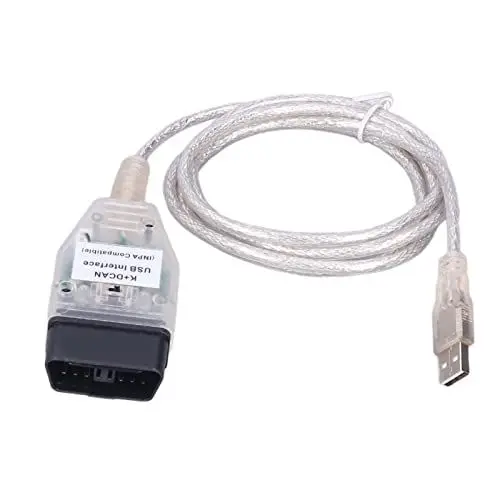 Produktbild: Tbest K+DCAN Kabel, Kfz-Motorcode-Scanner, Auto-Diagnosewerkzeug Kabel K + Dcan ODB2 USB-Kabelschnittstelle Mit Schalterersatz Für Serie 1 E81 E82 E83 E87 E88 20042011