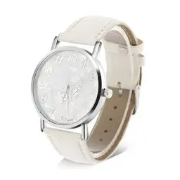 Produktbild: Tbest Reloj, Günstige Damenuhren Modische Pu-Lederband Quarzuhr Damen Weiblich Analog Armbanduhren Weiß (Weiss)