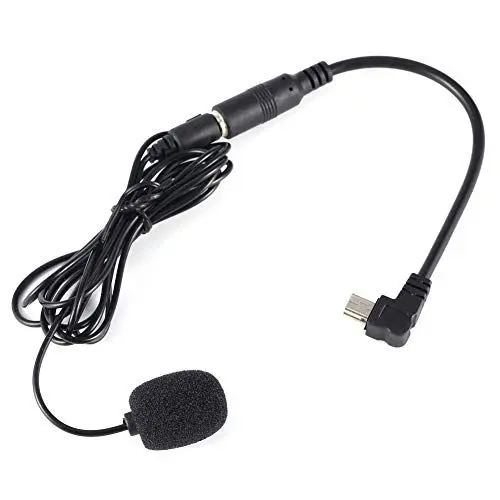 Produktbild: Tbest Externes Mikrofon, Mikrofonadapter 3,5 Mm Schwarz 3,5 Mm Externes Mikrofon, Clip-On-Mikrofon + Adapterkabel für Hero4 3/3+