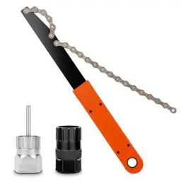 Produktbild: TBoonor Fahrrad Kettenpeitsche Ritzelabnehmer Cassette Lockring Tool Zahnkranzabzieher Schraubkranz Abzieher Kit Kassetten Entfernungs Werkzeug Universal für Fach Kassette und Schraubkranz