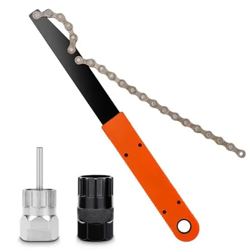 Produktbild: TBoonor Fahrrad Kettenpeitsche Ritzelabnehmer Cassette Lockring Tool Zahnkranzabzieher Schraubkranz Abzieher Kit Kassetten Entfernungs Werkzeug Universal für Fach Kassette und Schraubkranz