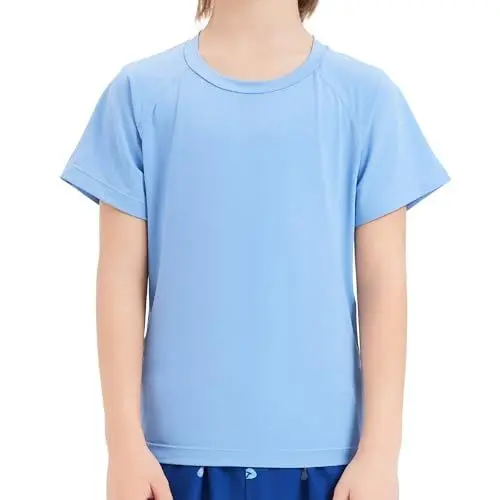 Produktbild: TBoonor Kinder UV Shirt - UPF 50+ Sonnenschutz Shirt für Jungen und Mädchen, Atmungsaktives Schwimmshirt, Schnelltrocknendes Badeshirt, Kurzarm Rashguard für Outdoor und Strand