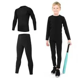 Produktbild: TBoonor Thermounterwäsche Kinder Skiunterwäsche Set Sport Funktionsunterwäsche Jungen Atmungsaktiv Fussball Thermo Unterwäsche Winter Sportunterwäsche Warme Thermohose und Thermoshirt