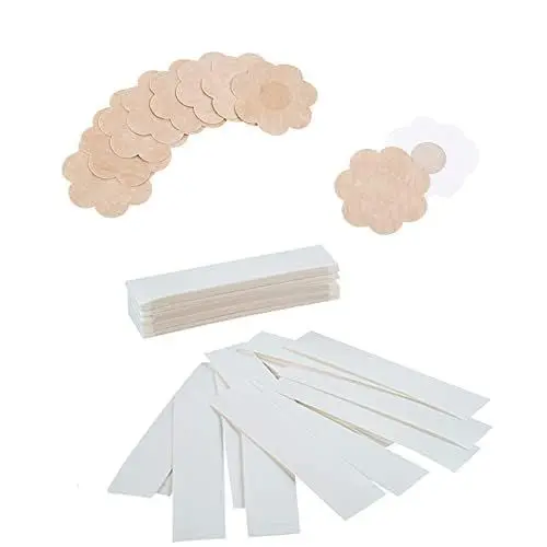Produktbild: Tbwisher Fashion Beauty Tapes (30 Stück) Doppelseitig für Mode und Körper ＆ Klebende BH-Blütenblatt-Tops (10 Paar blütenförmige Brustwarzenbezüge)…