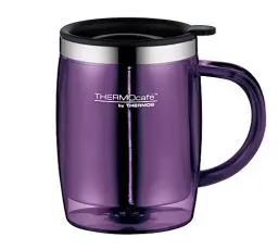Produktbild: TC DESKTOP CUP 0,35l, purple, Isoliertasse aus Edelstahl und Kunststoff, hält länger heiß oder kalt mit Decke, schwappsicher, für Büro,Camping, byTHERMOS·· Bürotasse, passt unter Kaffeeautomat