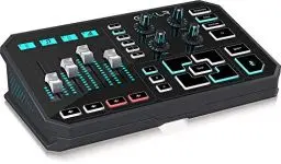Produktbild: TC Helicon GoXLR Revolutionäre Online-Broadcasting-Plattform mit 4-Kanal-Mixer, Motorisierten Fadern, Soundboard und Voice-Effekten, Unterstützt Windows 7, 8, 10 & 11, Schwarz