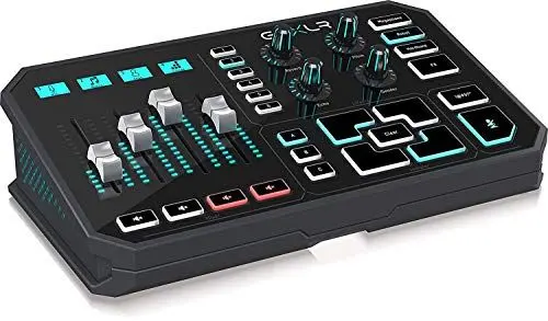 Produktbild: TC Helicon GoXLR Revolutionäre Online-Broadcasting-Plattform mit 4-Kanal-Mixer, Motorisierten Fadern, Soundboard und Voice-Effekten, Unterstützt Windows 7, 8, 10 & 11, Schwarz