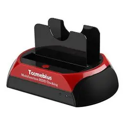 Produktbild: Tccmebius USB 2.0 Festplatten Dockingstation, TCC-S867-DE USB 2.0 an 2,5 3,5 Zoll SATA IDE Dual Slots Externes Festplattengehäuse, zum 2,5 
