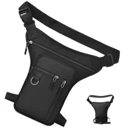 Produktbild: Tceapoo Oberschenkeltasche Hüfttasche für Herren und Damen, wasserdichte Sport Beintasche mit Reißverschluss, Outdoor Oberschenkeltasche für Motorrad Fahrrad Laufen Wandern Angeln (Schwarz)