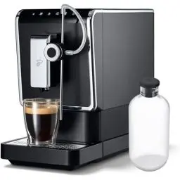 Produktbild: Tchibo Kaffeevollautomat Esperto Pro, inkl. passender Milchkaraffe aus Glas, perfekter Kaffeegenuss für Caffè Crema, Espresso und Milchspezialitäten, 600ml Milchbehälter, anthrazit