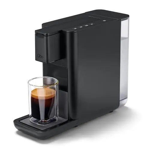 Produktbild: Tchibo Qbo ICONIC Premium Kapselmaschine für Espresso, Caffè und Caffè Grande, kompaktes, innovatives Design, Dark Chrome