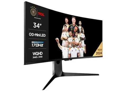 Produktbild: TCL 34R83Q, MiniLED-Monitor mit 1100 Zonen und WQHD 170 Hz