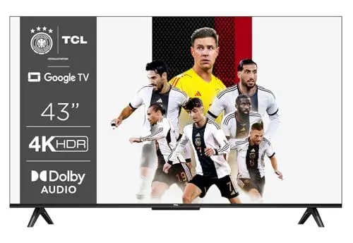 Produktbild: TCL 43P639 43 Zoll (108cm) LED Fernseher, 4K UHD, Smart TV, Google TV, HDR 10, Dynamic Colour Enhancement, 60Hz Motion Clarity, HDMI 2.1, Dolby Audio, Sprachsteuerung, Metallgehäuse, Alexa kompatibel