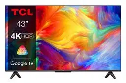 Produktbild: TCL 43P739 43 Zoll Fernseher, 4K HDR, Ultra HD, Smart TV Powered by Google TV, Rahmenloses Design (Dolby Vision & Atmos, Freihändige Sprachsteuerung, Kompatibel mit Google Assistant & Alexa)