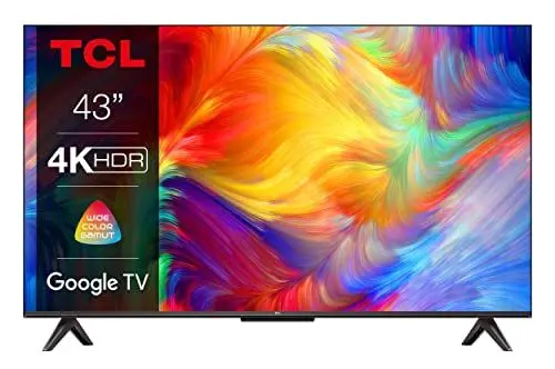 Produktbild: TCL 43P739 43 Zoll Fernseher, 4K HDR, Ultra HD, Smart TV Powered by Google TV, Rahmenloses Design (Dolby Vision & Atmos, Freihändige Sprachsteuerung, Kompatibel mit Google Assistant & Alexa)