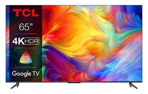 Produktbild: TCL 65P739 65 Zoll Fernseher, 4K HDR, Ultra HD, Smart TV Powered by Google TV, Rahmenloses Design (Dolby Vision & Atmos, Freihändige Sprachsteuerung, Kompatibel mit Google Assistant & Alexa)