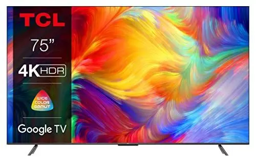 Produktbild: TCL 75P739 75 Zoll Fernseher, 4K HDR, Ultra HD, Smart TV Powered by Google TV, Rahmenloses Design (Dolby Vision & Atmos, Freihändige Sprachsteuerung, Kompatibel mit Google Assistant & Alexa)