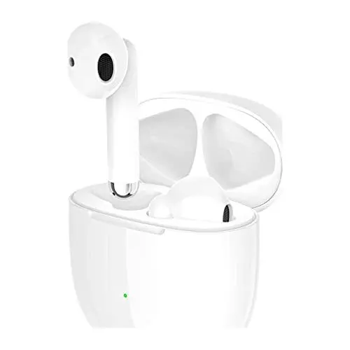 Produktbild: TCL - MoveAUDIO S200 Kabellose Kopfhörer (Geräuschunterdrückung, Bluetooth 5.0, Schnellladung, extra dünne Ladehülle, IP54, Touchscreen), Weiß